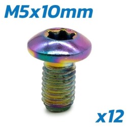 Boulon de disque de frein M5x10 multicolore - 12 pcs.