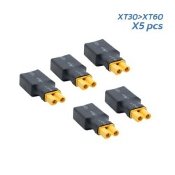Adaptateur XT30 femelle à XT60 mâle - 5 pièces