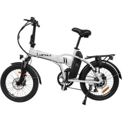 Vélo électrique pliant Sirio blanc 20" avec freins à disque