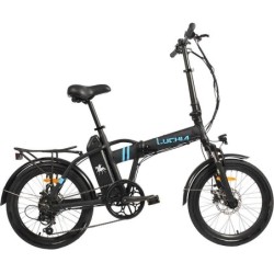 Vélo électrique pliant Sirio noir 20" avec freins à disque