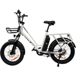 Fat ebike Tauro electric blanc 20" avec freins à disque