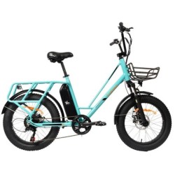 Fat ebike Tauro electric bleu 20" avec freins à disque