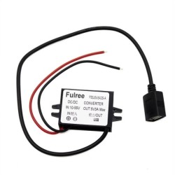 Convertisseur DC 11-55V vers 5V 3A avec port USB [Fulree]